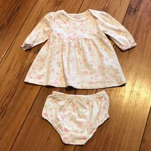 Baby girl casual dress and diaper cover